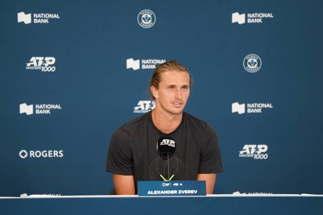 ATP, Tennis Herren Masters 1000 National Bank Open Toronto - Alexander Zverev press conference, PK, Pressekonferenz Alexander Zverev speaks during a press conference on day 2 of the ATP Masters 1000 National Bank Open at Sobeys Stadium. on July 27, 2025 in Toronto, Canada. (Photo by Leonardo Ramirez Eyepix Group) Copyright: xLeonardoxRamirez xEyepixxGroupx LR-27072025-01678