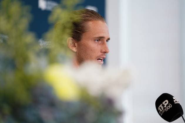 July 27, 2025, Toronto, Ontario, Canada: Alexander Zverev speaks during a press conference, PK, Pressekonferenz on day 2 of the ATP, Tennis Herren Masters 1000 National Bank Open at Sobeys Stadium. on July 27, 2025 in Toronto, Canada. Toronto Canada - ZUMAe321 20250727_zsa_e321_129 Copyright: xLeonardoxRamirezx