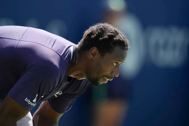 July 27, 2025, Toronto, Ontario, Canada: Gael Monfils of France looks on against Tomas Barrios Vera of Chile during the Men s Singles first round match on day 2 of the ATP, Tennis Herren Masters 1000 National Bank Open at Sobeys Stadium. on July 27, 2025 in Toronto, Canada. Toronto Canada - ZUMAe321 20250727_zsa_e321_148 Copyright: xLeonardoxRamirezx