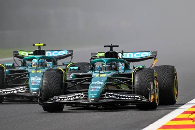 Formula 1 GP Spa Belgium Sunday, 27 07 2025 Fernando Alonso 14, Aston Martin Aramco F1 Team and Lance Stroll 18, Aston Martin Aramco F1 Team Formula 1 GP Spa Belgium Sunday, 27 07 2025 Copyright: xBEAUTIFULxSPORTS Erlhofx