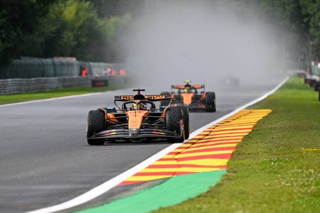 Formula 1 GP Spa Belgium Sunday, 27 07 2025 Oscar Piastri 81, McLaren Formula 1 Team and Lando Norris 4, McLaren Formula 1 Team Formula 1 GP Spa Belgium Sunday, 27 07 2025 Copyright: xBEAUTIFULxSPORTS Erlhofx