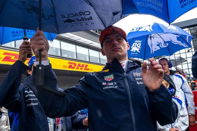 STAVELOT, BELGIUM: Max Verstappen, racing for the Red Bull Racing team during the 2025 Formula 1 Belgian Grand Prix at the Circuit de Spa-Francorchamps in Stavelot, Belgium