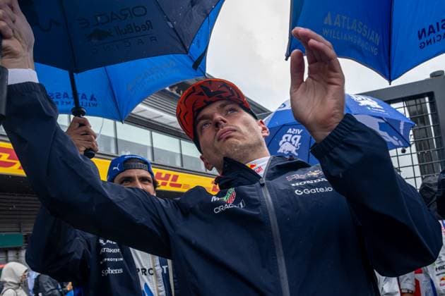 STAVELOT, BELGIUM: Max Verstappen, racing for the Red Bull Racing team during the 2025 Formula 1 Belgian Grand Prix at the Circuit de Spa-Francorchamps in Stavelot, Belgium