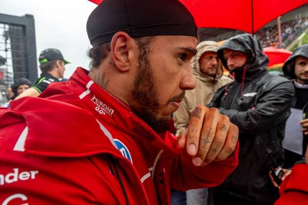STAVELOT, BELGIUM: Lewis Hamilton, racing for the Ferrari team during the 2025 Formula 1 Belgian Grand Prix at the Circuit de Spa-Francorchamps in Stavelot, Belgium