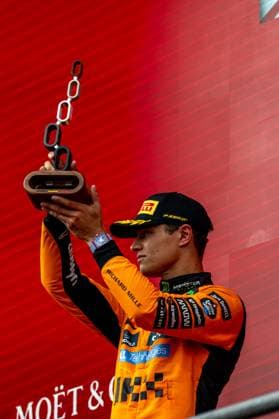 STAVELOT, BELGIUM: Lando Norris, racing for the McLaren F1 team during the 2025 Formula 1 Belgian Grand Prix at the Circuit de Spa-Francorchamps in Stavelot, Belgium