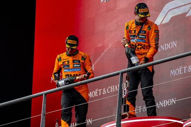 STAVELOT, BELGIUM: Oscar Piastri, racing for the McLaren F1 team during the 2025 Formula 1 Belgian Grand Prix at the Circuit de Spa-Francorchamps in Stavelot, Belgium