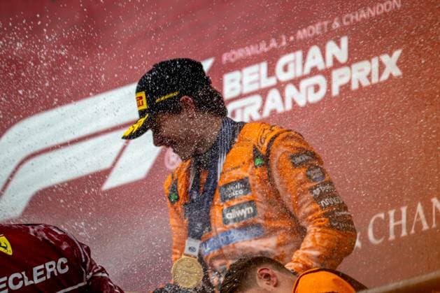 STAVELOT, BELGIUM: Oscar Piastri, racing for the McLaren F1 team during the 2025 Formula 1 Belgian Grand Prix at the Circuit de Spa-Francorchamps in Stavelot, Belgium