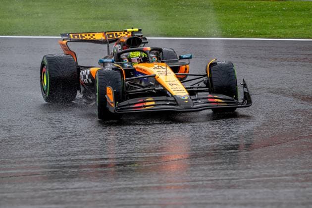 STAVELOT, BELGIUM: Lando Norris, racing for the McLaren F1 team during the 2025 Formula 1 Belgian Grand Prix at the Circuit de Spa-Francorchamps in Stavelot, Belgium