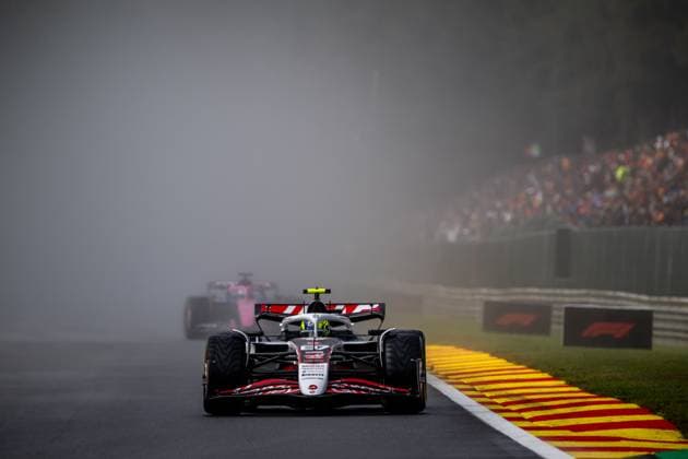 STAVELOT, BELGIUM: Oliver Bearman, racing for the Haas F1 team during the 2025 Formula 1 Belgian Grand Prix at the Circuit de Spa-Francorchamps in Stavelot, Belgium