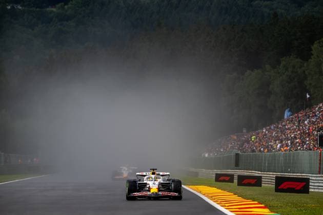 STAVELOT, BELGIUM: Isack Hadjar, racing for the Racing Bulls team during the 2025 Formula 1 Belgian Grand Prix at the Circuit de Spa-Francorchamps in Stavelot, Belgium