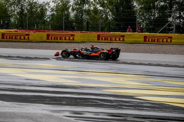 STAVELOT, BELGIUM: Lando Norris, racing for the McLaren F1 team during the 2025 Formula 1 Belgian Grand Prix at the Circuit de Spa-Francorchamps in Stavelot, Belgium