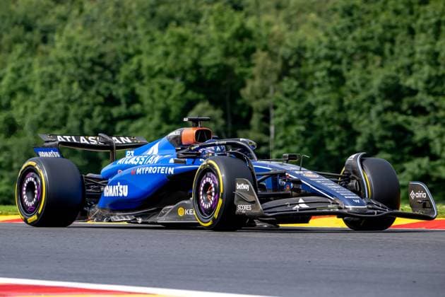STAVELOT, BELGIUM: Alex Albon, racing for the Williams Racing team during the 2025 Formula 1 Belgian Grand Prix at the Circuit de Spa-Francorchamps in Stavelot, Belgium
