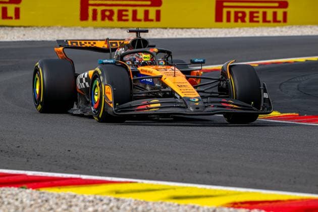 STAVELOT, BELGIUM: Oscar Piastri, racing for the McLaren F1 team during the 2025 Formula 1 Belgian Grand Prix at the Circuit de Spa-Francorchamps in Stavelot, Belgium