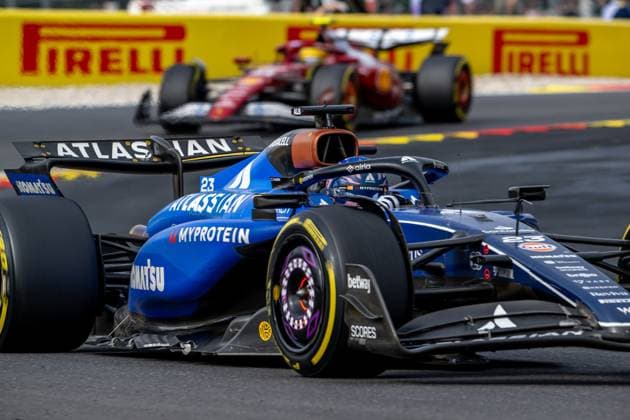 STAVELOT, BELGIUM: Alex Albon, racing for the Williams Racing team during the 2025 Formula 1 Belgian Grand Prix at the Circuit de Spa-Francorchamps in Stavelot, Belgium