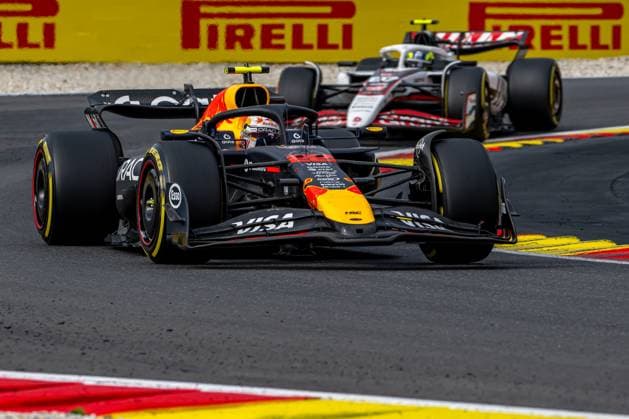 STAVELOT, BELGIUM: Yuki Tsunoda, racing for the Red Bull Racing team during the 2025 Formula 1 Belgian Grand Prix at the Circuit de Spa-Francorchamps in Stavelot, Belgium