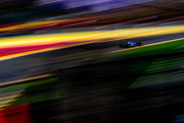 STAVELOT, BELGIUM: Alex Albon, racing for the Williams Racing team during the 2025 Formula 1 Belgian Grand Prix at the Circuit de Spa-Francorchamps in Stavelot, Belgium