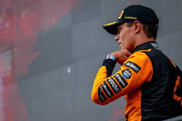 STAVELOT, BELGIUM: Lando Norris, racing for the McLaren F1 team during the 2025 Formula 1 Belgian Grand Prix at the Circuit de Spa-Francorchamps in Stavelot, Belgium