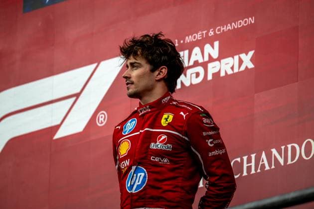 STAVELOT, BELGIUM: Charles Leclerc, racing for the Ferrari team during the 2025 Formula 1 Belgian Grand Prix at the Circuit de Spa-Francorchamps in Stavelot, Belgium