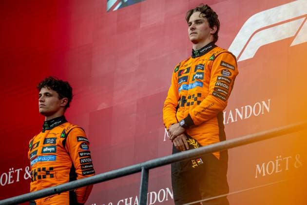 STAVELOT, BELGIUM: Oscar Piastri, racing for the McLaren F1 team during the 2025 Formula 1 Belgian Grand Prix at the Circuit de Spa-Francorchamps in Stavelot, Belgium