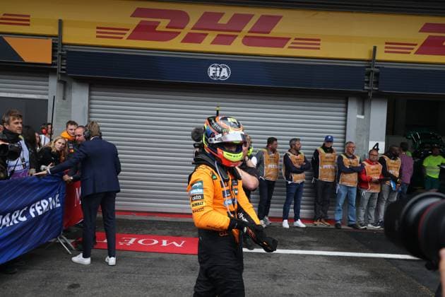 Formula 1 of Belgium Winner Australian driver Oscar Piastri of McLaren F1 Team after the Formula 1 Moet & Chandon Belgian Grand Prix 2025 at the Circuit de Spa-Francorchamps in Spa, Belgium, July 27 2025. Spa-Francorchamps Belgium Copyright: xMatrixxImagesx xHasanxBraticx 