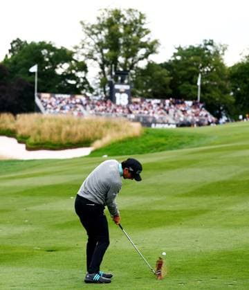 Joaquin Niemann of Chile on the 18th hole. LIV Golf UK, Day Three, Golf, JCB Golf & Country Club, Uttoxeter, UK - 27 Jul 2025Uttoxeter JCB Golf & Country Club United Kingdom EDITORIAL USE ONLY No use with unauthorised audio, video, data, fixture lists, club league logos or live services. Online in-match use limited to 120 images, no video emulation. No use in betting, games or single club league player publications.  Copyright: xJamesxMarsh Shutterstockx 15410873ch
