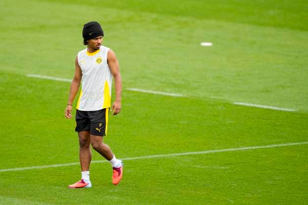 Karim Adeyemi Borussia Dortmund with cap during the BV Borussia Dortmund training session at Hohenbuschei training grounds on July 28, 2025 in Dortmund, Germany Photo by Alex Gottschalk DeFodi Images Karim Adeyemi Borussia Dortmund with cap during the BV Borussia Dortmund training session at Hohenbuschei training grounds on July 28, 2025 in Dortmund, Germany Photo by Alex Gottschalk DeFodi Images