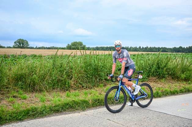 Tour de Wallonie 2025 Stage 3 ANTOING, BELGIUM - JULY 28 : Janssens Jimmy of Alpecin - Deceuninck in action during stage 3 of the 30th edition of Tour de Wallonie an UCI ProSeries 2.Pro cycling road race stage for Men Elite of 165.3 km with start in Estinnes and finish in Antoing on July 28, 2025 in Antoing, Belgium, 28 07 2025 ( Motordriver Pieter Van Herzele - Antoing Belgium  Copyright: xTomasxSiskx