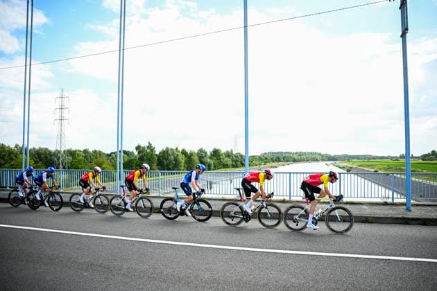 Tour de Wallonie 2025 Stage 3 ANTOING, BELGIUM - JULY 28 : Van Tricht Floris of Israel - Premier Tech, Team Cofidis in action during stage 3 of the 30th edition of Tour de Wallonie an UCI ProSeries 2.Pro cycling road race stage for Men Elite of 165.3 km with start in Estinnes and finish in Antoing on July 28, 2025 in Antoing, Belgium, 28 07 2025 ( Motordriver Pieter Van Herzele - Antoing Belgium  Copyright: xTomasxSiskx