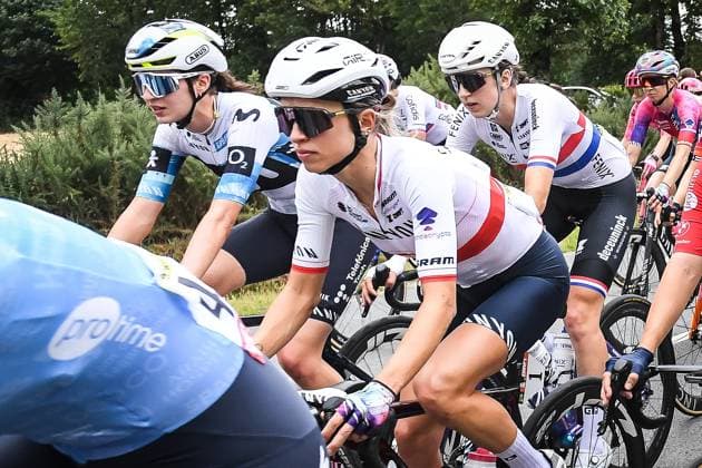 July 28, 2025, Bain-De-Bretagne, France, France: Katarzyna NIEWIADOMA-PHINNEY (Poland) of Team CANYON-SRAM ZONDACRYPTO during the Tour de France 2025 Femmes, Cycling race Stage 3, Le Gacilly to Angers (163,5 Km) on July 28, 2022 in Bain-de-Bretagne, France. Bain-De-Bretagne France - ZUMAm308 20250728_zsp_m308_009 Copyright: xMatthieuxMirvillex