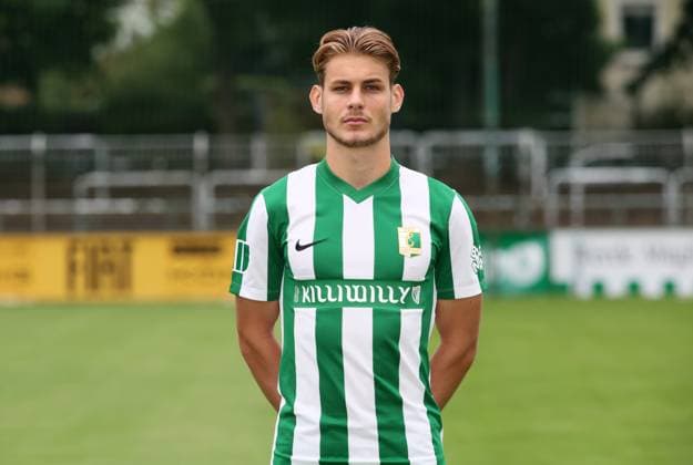 Team presentation Chemie Leipzig Regionalliga Lasse Timepelan 16, Chemie , BSG Chemie Leipzig Regionalliga Nordost, Porträttermin 2025 2026 , Leipzig, 26 07 2025, Alfred Kunze Sportpark, Fußball , For editorial use only Only editorial use