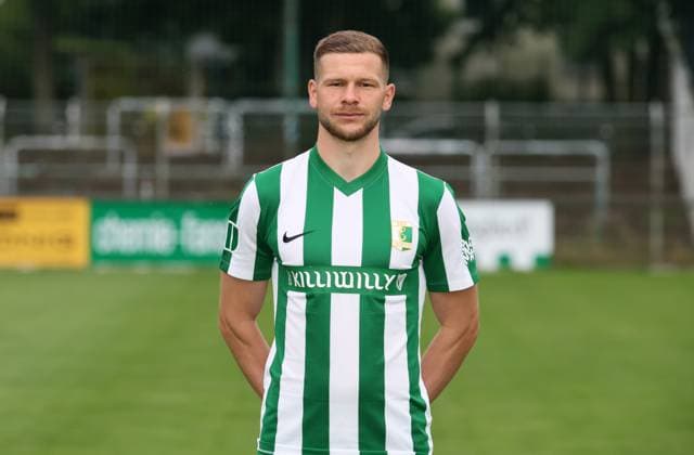 Team presentation Chemie Leipzig Regionalliga Tim Bunge 8, Chemie , BSG Chemie Leipzig Regionalliga Nordost, Porträttermin 2025 2026 , Leipzig, 26 07 2025, Alfred Kunze Sportpark, Fußball , For editorial use only Only editorial use