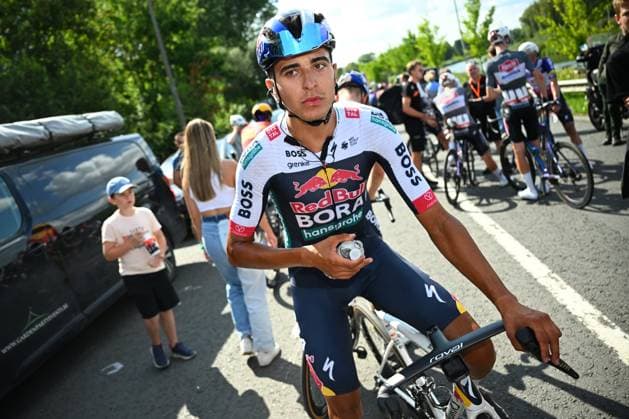 Tour de Wallonie 2025 Stage 3 ANTOING, BELGIUM - JULY 28 : Donati Davide of Red Bull - BORA - Hansgrohe after the race during stage 3 of the 30th edition of Tour de Wallonie an UCI ProSeries 2.Pro cycling road race stage for Men Elite of 165.3 km with start in Estinnes and finish in Antoing on July 28, 2025 in Antoing, Belgium, 28 07 2025 ( Motordriver Pieter Van Herzele - Antoing Belgium  Copyright: xTomasxSiskx
