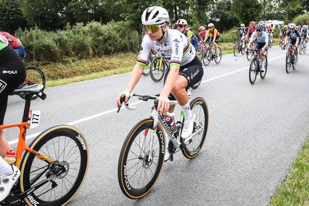 July 28, 2025, Bain-De-Bretagne, France, France: Lotte KOPECKY (Belgium) of Team SD WORX - PROTIME during the Tour de France 2025 Femmes, Cycling race Stage 3, Le Gacilly to Angers (163,5 Km) on July 28, 2022 in Bain-de-Bretagne, France. Bain-De-Bretagne France - ZUMAm308 20250728_zsp_m308_017 Copyright: xMatthieuxMirvillex