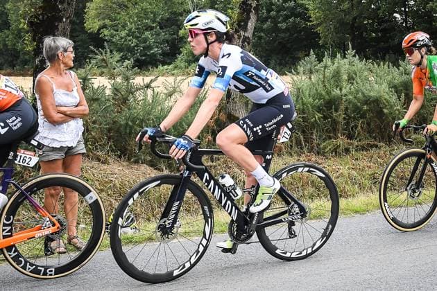 July 28, 2025, Bain-De-Bretagne, France, France: Aude BIANNIC (France) of MOVISTAR TEAM during the Tour de France 2025 Femmes, Cycling race Stage 3, Le Gacilly to Angers (163,5 Km) on July 28, 2022 in Bain-de-Bretagne, France. Bain-De-Bretagne France - ZUMAm308 20250728_zsp_m308_019 Copyright: xMatthieuxMirvillex