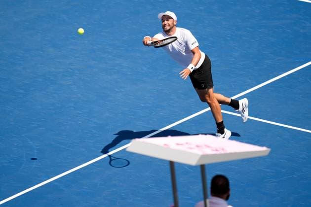 National Bank Open 2025 - Day 3 TORONTO, CANADA - JULY 28 : Dan Martin of Canada in action against Jaume Munar of Spain on day three of the 2025 National Bank Open at Sobeys Stadium in Toronto, Ontario, Canada on July 28, 2025. Mert Alper Dervis Anadolu Toronto Canada. Editorial use only. Please get in touch for any other usage.  Copyright: x2025xAnadoluxMertxAlperxDervisx