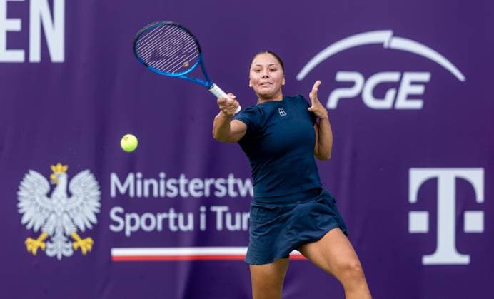 WTA, Tennis Damen 125 - T-Mobile Polish Open 2025 Sofia Costoulas during WTA 125 tennis tournament, T-Mobile Polish Open 2025 in Warsaw, Poland on July 28, 2025. Warsaw Poland  Copyright: xFotoxOlimpikx originalFilename:jastrzebowski-wta125tm250728_npcIQ.jpg
