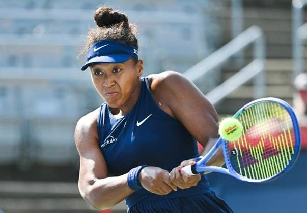 July 28, 2025, Montreal, Pq, Canada: Naomi Osaka, of Japan, plays a shot to Ariana Arseneault, of Canada, during their first round match at the National Bank Open tennis tournament in Montreal, Monday, July 28, 2025. Ariana Arseneault, Naomi Osaka, - ZUMAc35_ 20250728_zaf_c35_127 Copyright: xGrahamxHughesx