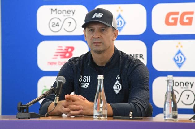 2025.07.28 Lublin Pilka nozna Liga Mistrzow UEFA sezon 2025 2026 Konferencja prasowa przed meczem Dinamo Kijow - Hamrun Spartans N z Oleksandr Shovkovskyi Foto Wojciech Szubartowski PressFocus 2025.07.28 Lublin Football UEFA Champions League season 2025 2026 press conference, PK, Pressekonferenz before match Dinamo Kyiv - Hamrun Spartans Oleksandr Shovkovskyi Credit: Wojciech Szubartowski PressFocus NEWSPIX.PL --- newspix.pl 