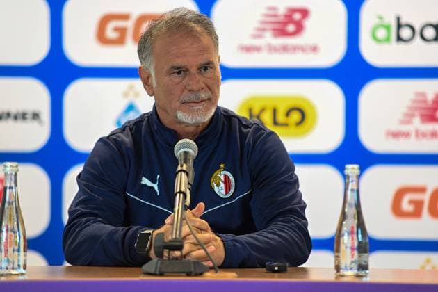 2025.07.28 Lublin Pilka nozna Liga Mistrzow UEFA sezon 2025 2026 Konferencja prasowa przed meczem Dinamo Kijow - Hamrun Spartans N z Giacomo Modica Foto Wojciech Szubartowski PressFocus 2025.07.28 Lublin Football UEFA Champions League season 2025 2026 press conference, PK, Pressekonferenz before match Dinamo Kyiv - Hamrun Spartans Giacomo Modica Credit: Wojciech Szubartowski PressFocus NEWSPIX.PL --- newspix.pl 