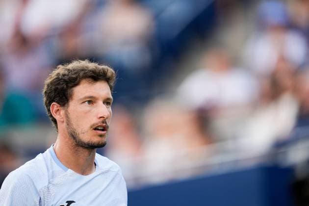 National Bank Open 2025 - Day 3 TORONTO, CANADA - JULY 28 : Pablo Carreno Busta of Spain in action against Liam Draxl of Canada of Spain on day three of the 2025 National Bank Open at Sobeys Stadium in Toronto, Ontario, Canada on July 28, 2025. Mert Alper Dervis Anadolu Ontario Canada. Editorial use only. Please get in touch for any other usage.  Copyright: x2025xAnadoluxMertxAlperxDervisx