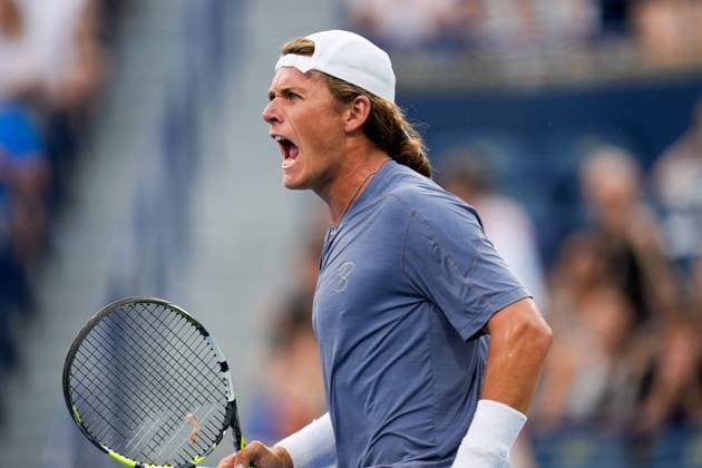National Bank Open 2025 - Day 3 TORONTO, CANADA - JULY 28 : Liam Draxl of Canada reacts after a point against Pablo Carreno Busta of Spain on day three of the 2025 National Bank Open at Sobeys Stadium in Toronto, Ontario, Canada on July 28, 2025. Mert Alper Dervis Anadolu Ontario Canada. Editorial use only. Please get in touch for any other usage.  Copyright: x2025xAnadoluxMertxAlperxDervisx
