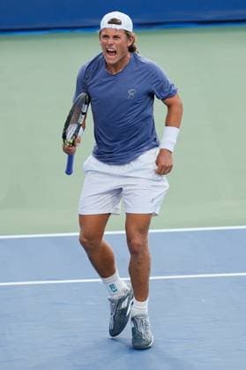 National Bank Open 2025 - Day 3 TORONTO, CANADA - JULY 28 : Liam Draxl of Canada reacts after a point against Pablo Carreno Busta of Spain on day three of the 2025 National Bank Open at Sobeys Stadium in Toronto, Ontario, Canada on July 28, 2025. Mert Alper Dervis Anadolu Ontario Canada. Editorial use only. Please get in touch for any other usage.  Copyright: x2025xAnadoluxMertxAlperxDervisx