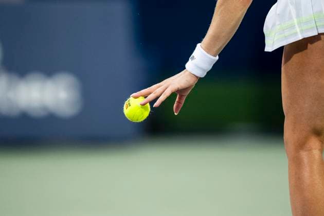 July 28, 2025, Montreal, Pq, CANADA: Eugenie Bouchard of Canada serves the ball during her first round match against Emiliana Arango of Colombia, at the National Bank Open tennis tournament in Montreal on Monday, July 28, 2025. Canada News - July 28, 2025  - ZUMAc35_ 20250728_zaf_c35_168 Copyright: xChristopherxKatsarovx