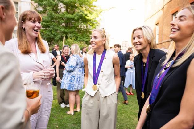 Lionesses celebrate Euros win at 10 Downing Street 28 07 2025. London, United Kingdom. Lionesses celebrate Euros win at 10 Downing Street., Credit:Alecsandra Dragoi Avalon United Kingdom, London, 10 Downing Street  Copyright: xAlecsandraxDragoix xAvalonx 1026467126