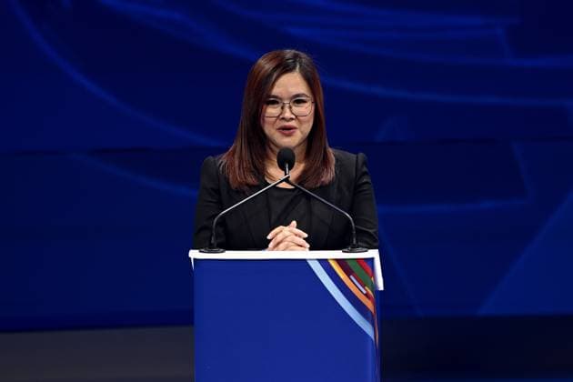 WOMEN S ASIAN CUP DRAW 2026, AFC Women™s Football Committee Chairperson, Kanya Keomany during the 2026 AFC Women™s Asian Cup Final Draw, in Sydney, Tuesday, July 29, 2025. ( NO ARCHIVING Sydney NSW AUSTRALIA  Copyright: xDANxHIMBRECHTSx 20250729115297639880