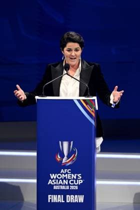 WOMEN S ASIAN CUP DRAW 2026, Local Organising Committee, Chief Operating Officer Sarah Walsh speaks during the 2026 AFC Women™s Asian Cup Final Draw, in Sydney, Tuesday, July 29, 2025. ( NO ARCHIVING Sydney NSW AUSTRALIA  Copyright: xDANxHIMBRECHTSx 20250729171730494108
