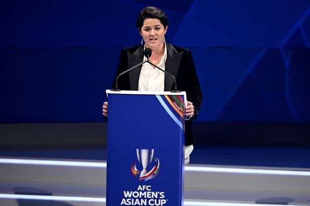WOMEN S ASIAN CUP DRAW 2026, Local Organising Committee, Chief Operating Officer Sarah Walsh speaks during the 2026 AFC Women™s Asian Cup Final Draw, in Sydney, Tuesday, July 29, 2025. ( NO ARCHIVING Sydney NSW AUSTRALIA  Copyright: xDANxHIMBRECHTSx 20250729173156929135
