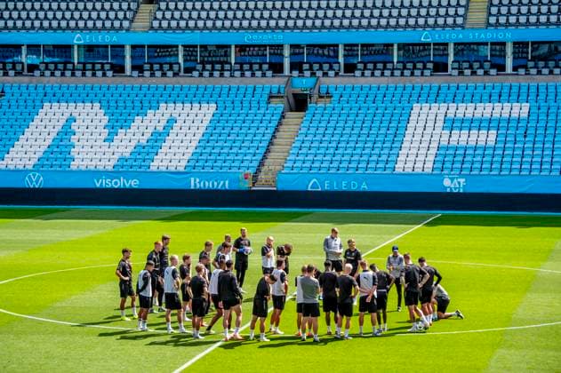 250729 The players during a UEFA Champions League training session with Malmö FF on July 29, 2025 in Malmö Photo Christian Örnberg BILDBYRAN COP 166 CO0595 fotboll football soccer fotball uefa champions league qualifier champions league träning practice training malmö ff bbeng  Copyright: CHRISTIANxÖRNBERG BB250729CO022