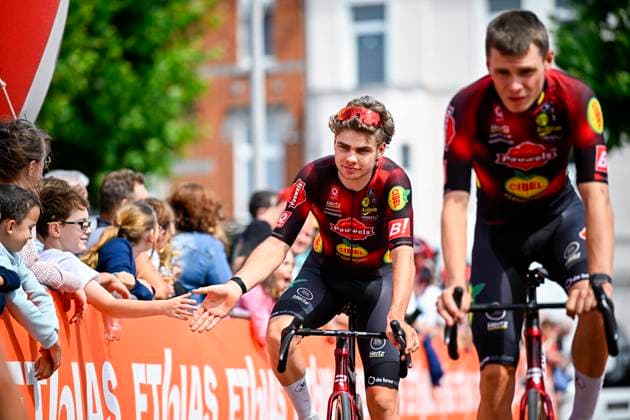 Tour de Wallonie 2025 Stage 4 SERAING, BELGIUM - JULY 29 : Nuyens Wies of Pauwels Sauzen - Cibel Clementines before the start of the race during stage 4 of the 30th edition of Tour de Wallonie an UCI ProSeries 2.Pro cycling road race stage for Men Elite of 163.3 km with start in Welkenraedt and finish in Seraing on July 29, 2025 in Seraing, Belgium, 29 07 2025 ( Motordriver Louis Bidlot - Seraing Belgium  Copyright: xTomasxSiskx