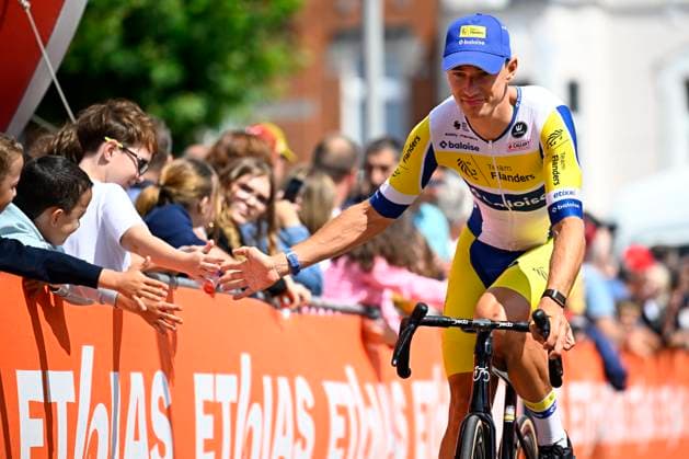 Tour de Wallonie 2025 Stage 4 SERAING, BELGIUM - JULY 29 : De Vylder Lindsay of Team Flanders - Baloise before the start of the race during stage 4 of the 30th edition of Tour de Wallonie an UCI ProSeries 2.Pro cycling road race stage for Men Elite of 163.3 km with start in Welkenraedt and finish in Seraing on July 29, 2025 in Seraing, Belgium, 29 07 2025 ( Motordriver Louis Bidlot - Seraing Belgium  Copyright: xTomasxSiskx